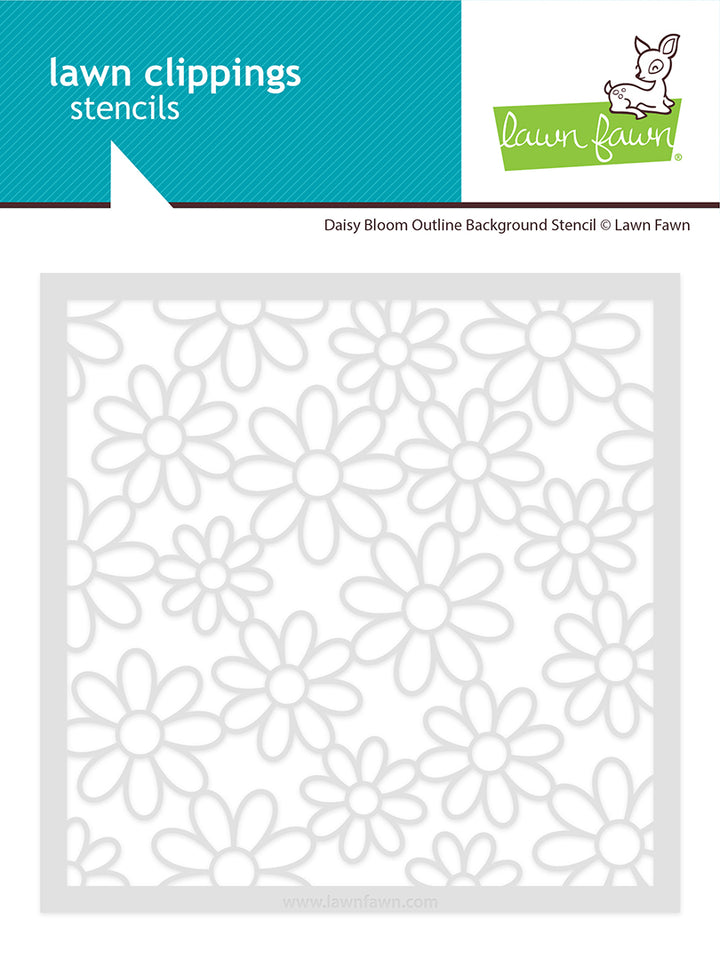 Lawn Fawn - LF4147 - Daisy Bloom Outline Background Stencil