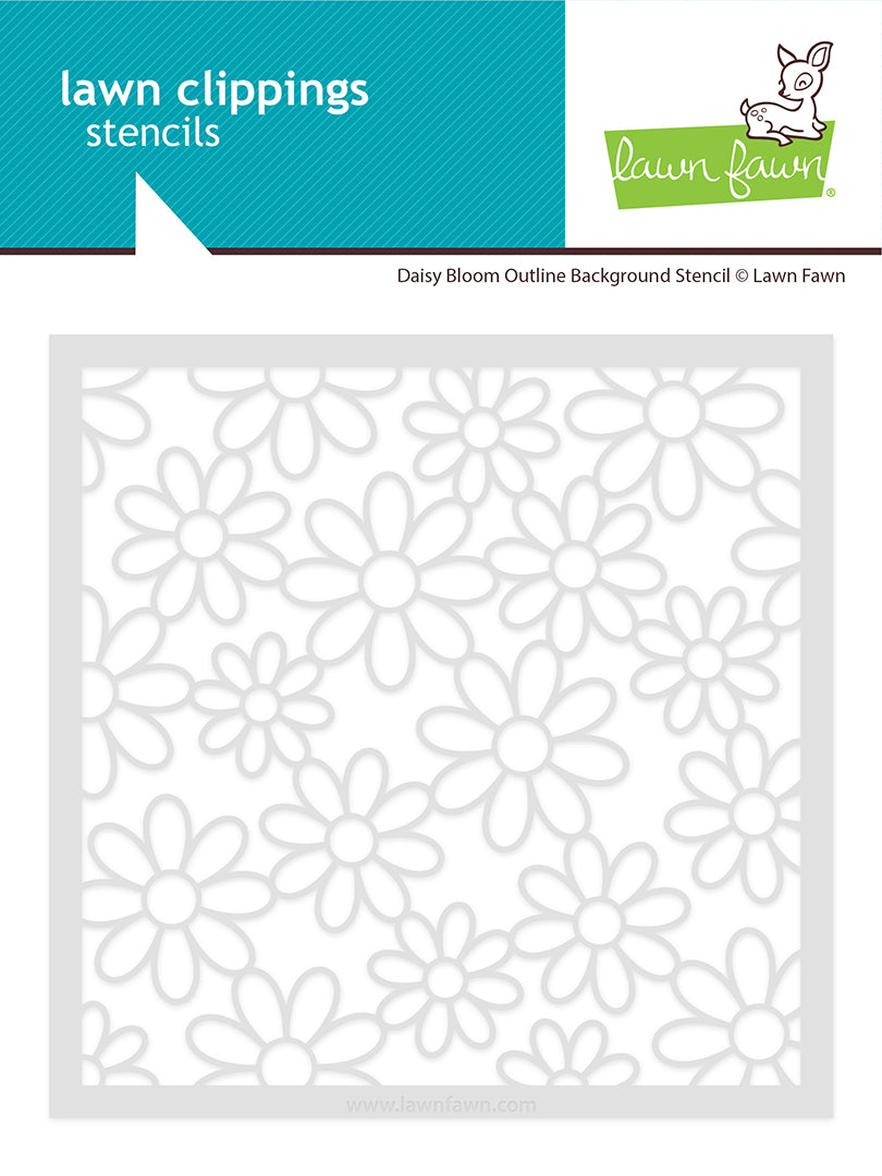 Lawn Fawn - LF4147 - Daisy Bloom Outline Background Stencil