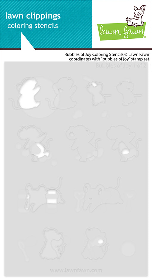 Lawn Fawn - LF4149 - Bubbles Of Joy colouring Stencils