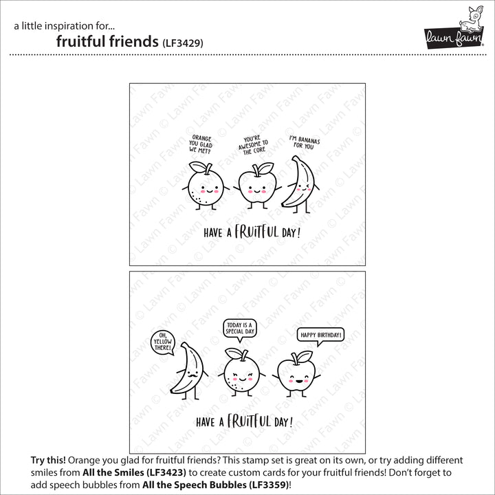 Lawn Fawn - LF3429 - Fruitful Friends Stamp Set