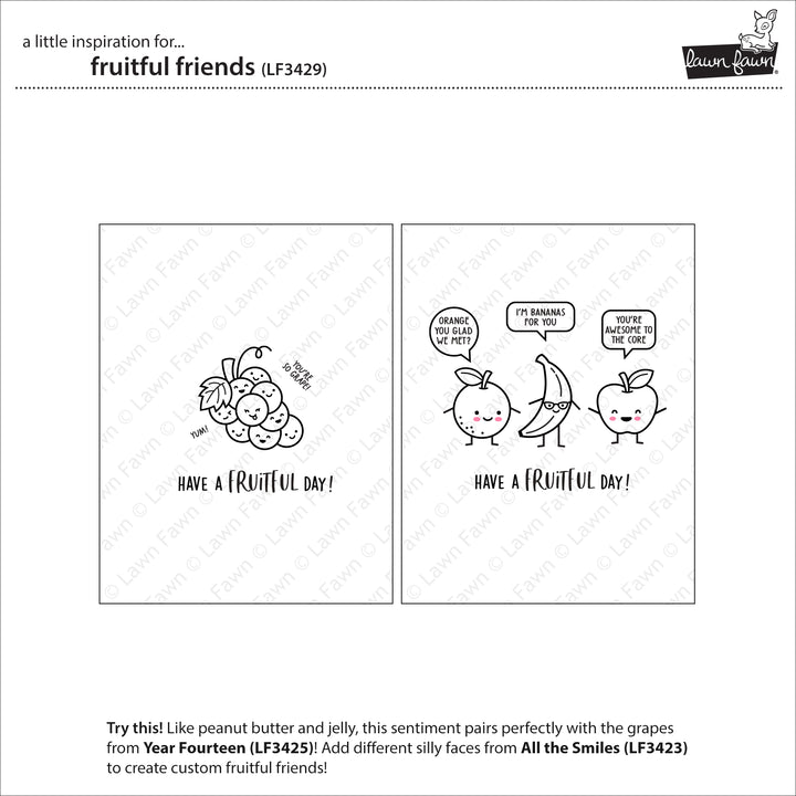 Lawn Fawn - LF3429 - Fruitful Friends Stamp Set