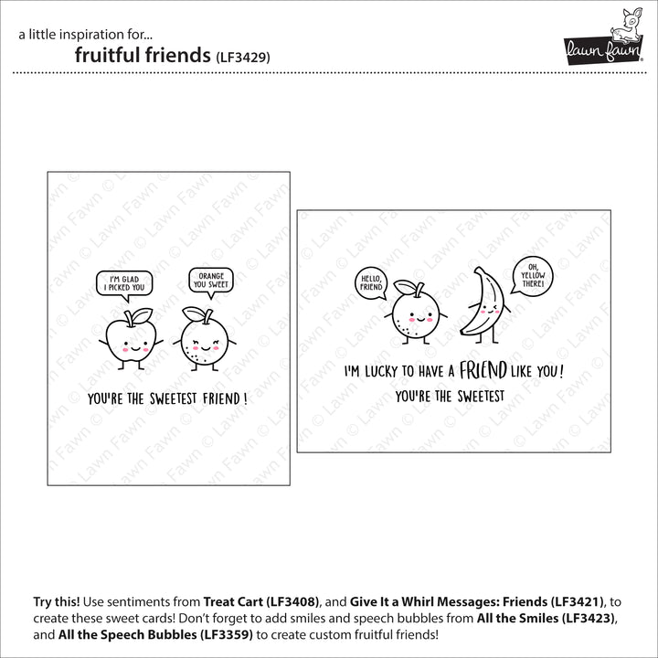 Lawn Fawn - LF3429 - Fruitful Friends Stamp Set