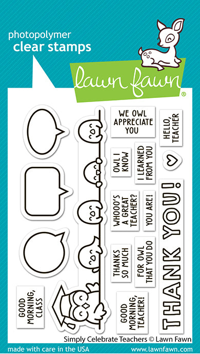 Lawn Fawn - LF3740 - Simply Celebrate Teachers Stamp Set in packaging