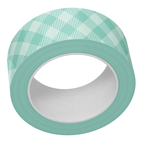 Lawn Fawn - LF4022 - Aqua Gingham Washi Tape in packaging