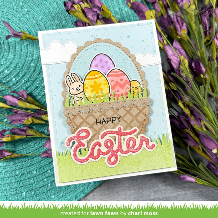 Lawn Fawn - LF4028 - Stamp 'N Stencil Easter Eggs