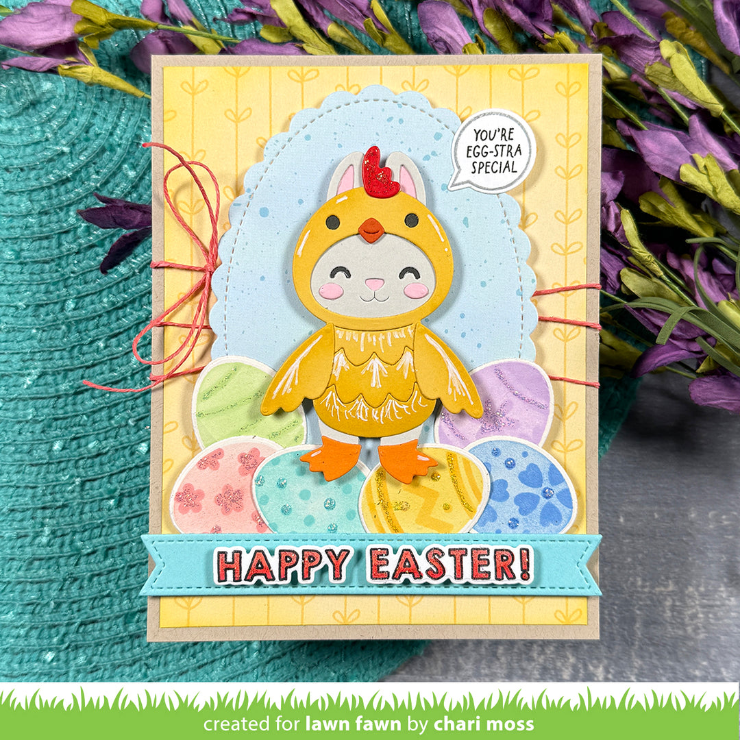 Lawn Fawn - LF4028 - Stamp 'N Stencil Easter Eggs