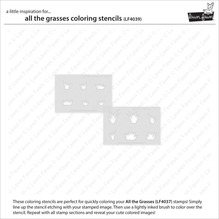 Lawn Fawn - LF4039 - All The Grasses Coloring Stencils