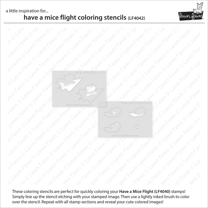 Lawn Fawn - LF4042 - Have A Mice Flight Coloring Stencils