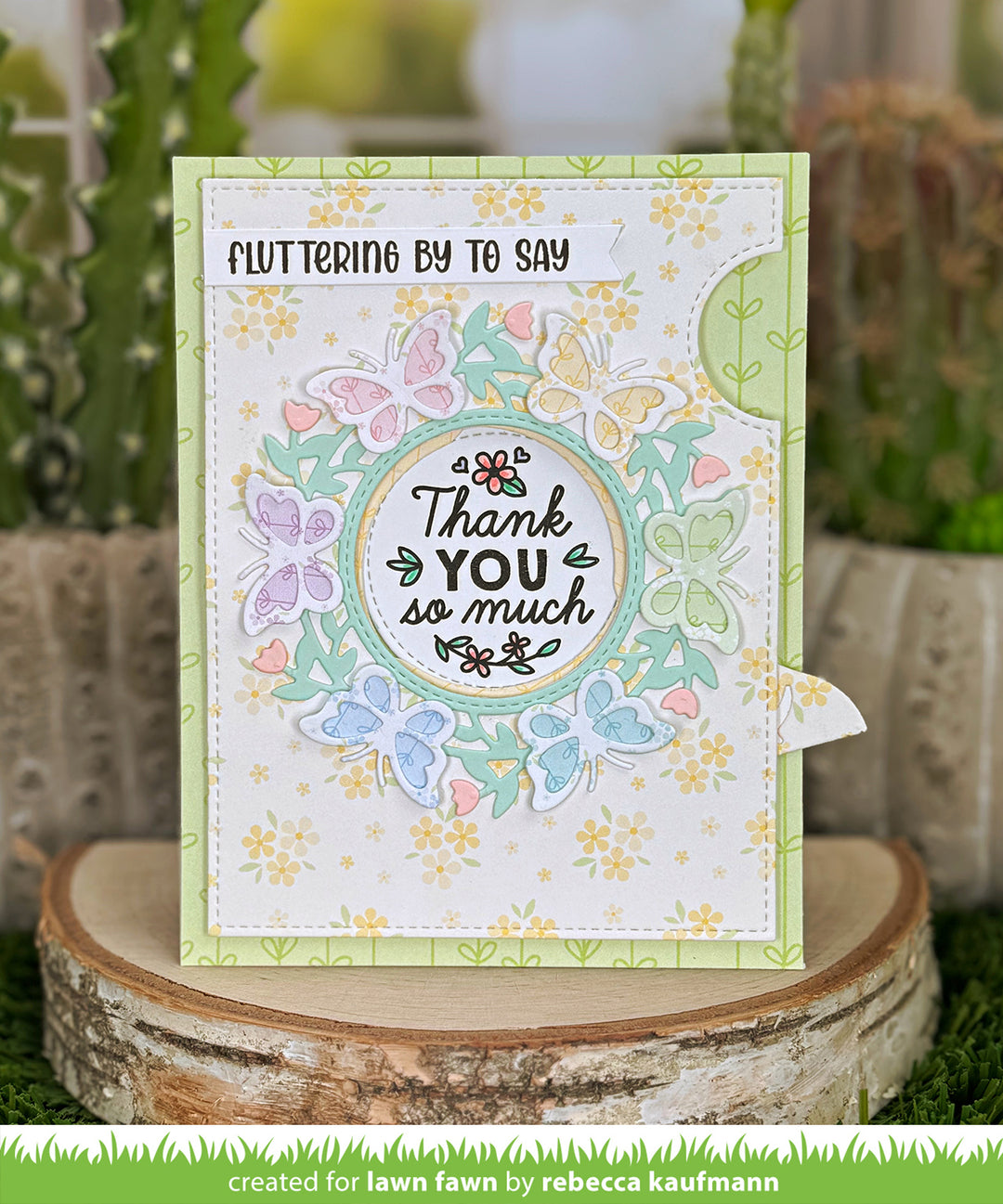 Lawn Fawn - LF4046 - Magic Iris Butterfly Wreath Add-On