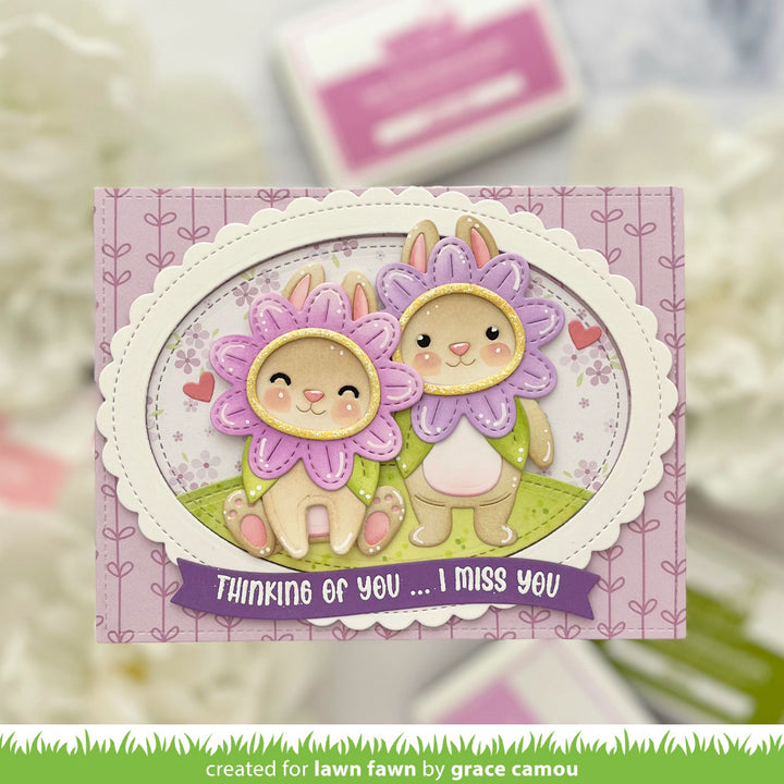 Lawn Fawn - LF4050 - Stitched Scalloped Oval Stackables