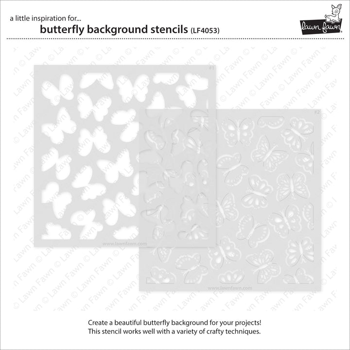 Lawn Fawn - LF4053 - Butterfly Background Stencils