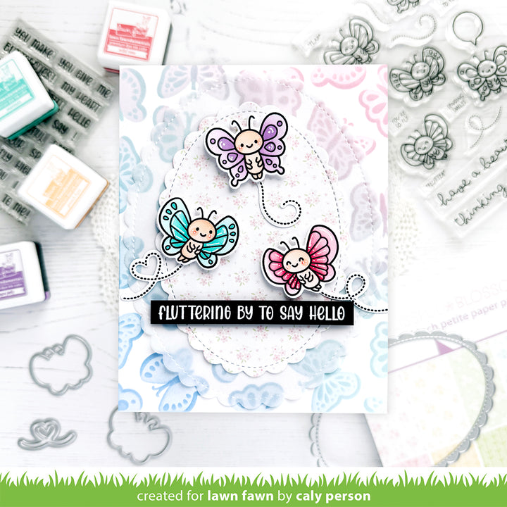 Lawn Fawn - LF4053 - Butterfly Background Stencils