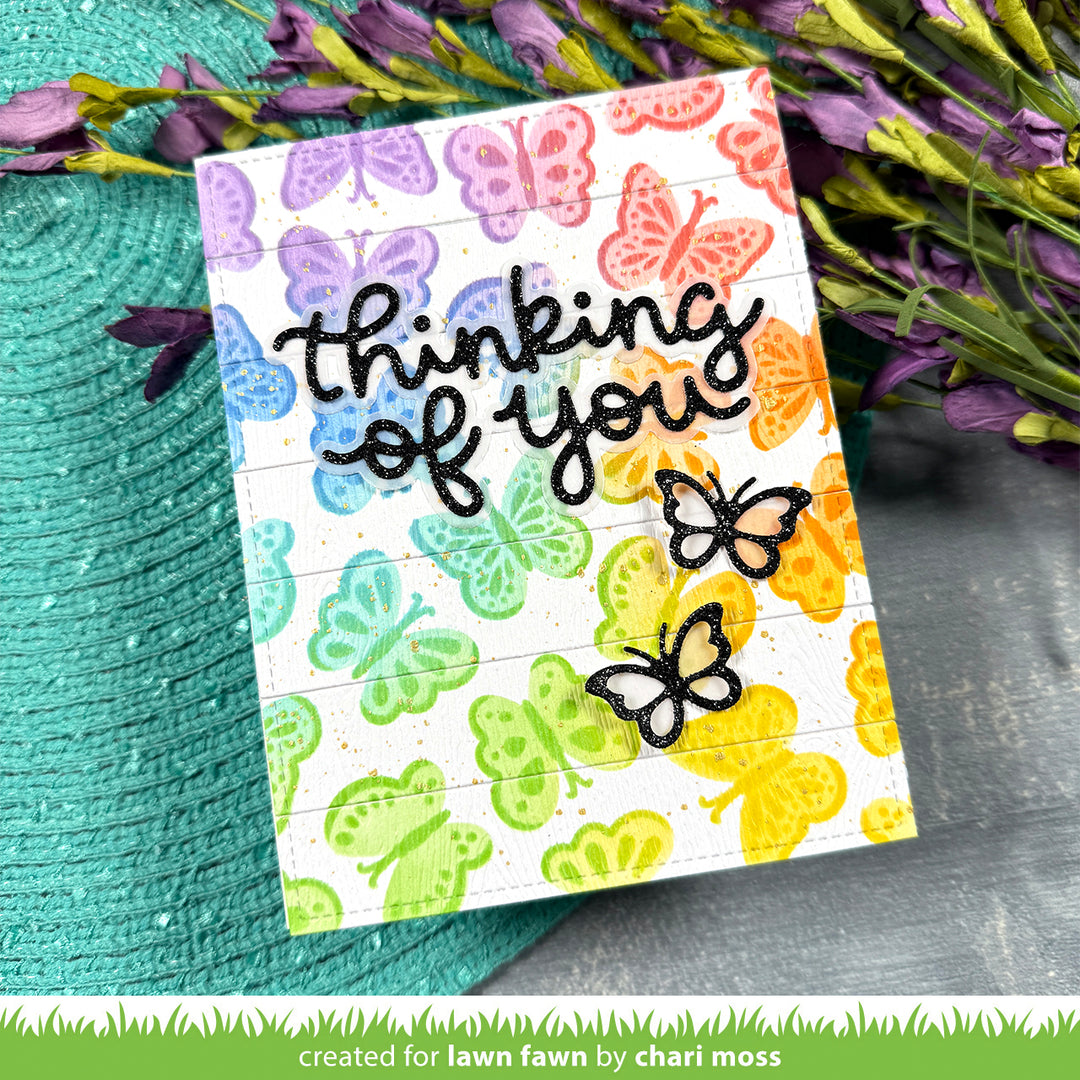 Lawn Fawn - LF4053 - Butterfly Background Stencils