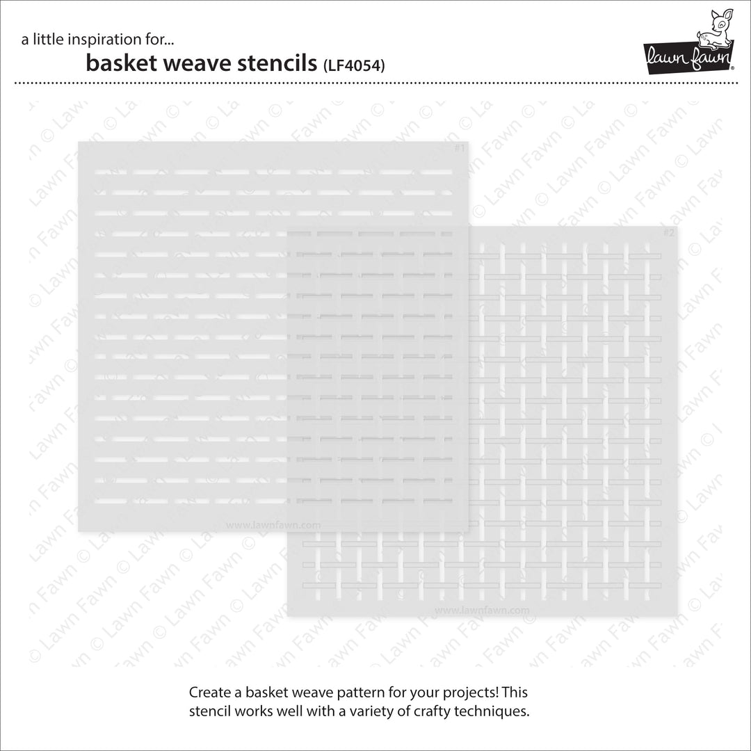 Lawn Fawn - LF4054 - Basket Weave Stencils