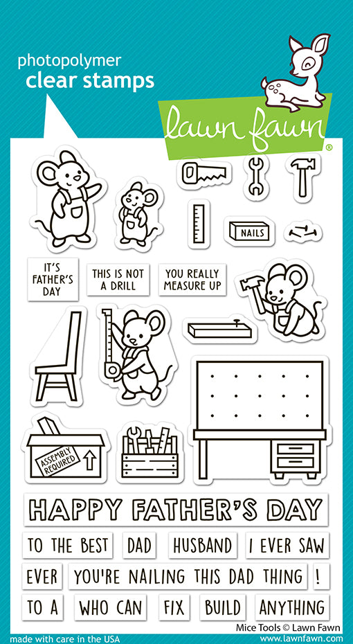 Lawn Fawn - LF4065 - Mice Tools Stamp Set in packaging