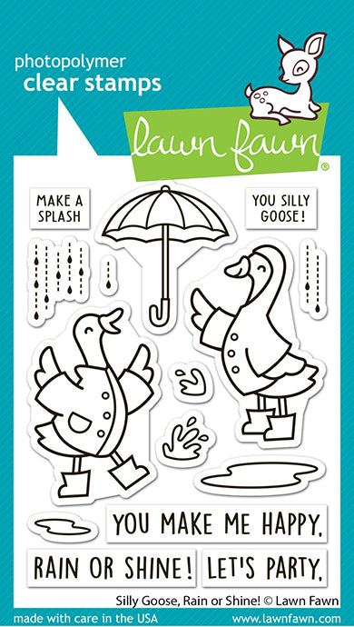 Lawn Fawn - LF4072 - Silly Goose, Rain Or Shine! Stamp Set in packaging