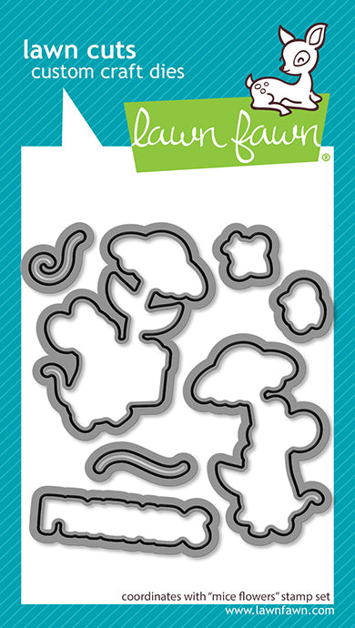 Lawn Fawn - LF4077 - Mice Flowers Lawn Cuts in packaging