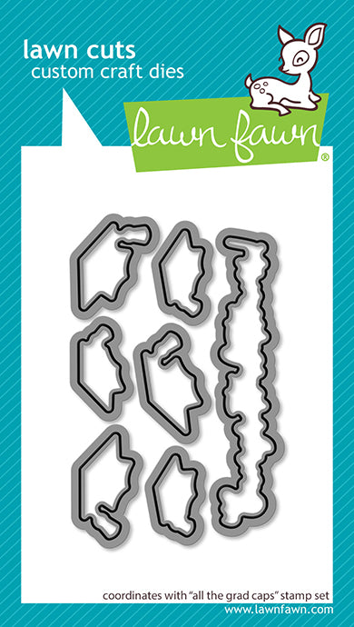 Lawn Fawn - LF4080 - All The Grad Caps Lawn Cuts in packaging