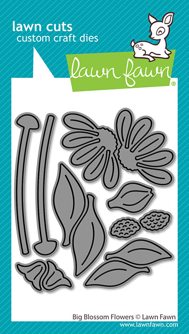 Lawn Fawn - LF4092 - Big Blossom Flowers in packaging