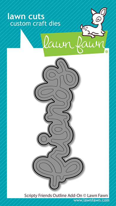 Lawn Fawn - LF4094 - Scripty Friends Outline Add-On in packaging