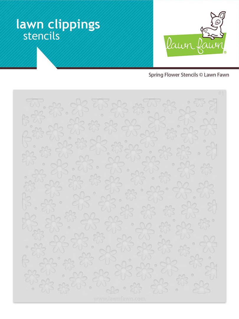 Lawn Fawn - LF4100 - Spring Flowers Stencils in packaging