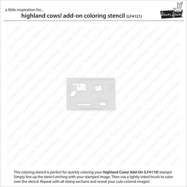 Lawn Fawn - LF4118 - Highland Cows! colouring Stencils
