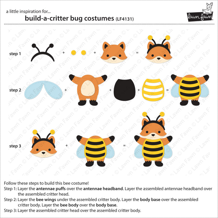 Lawn Fawn - LF4131 - Build-A-Critter Bug Costumes