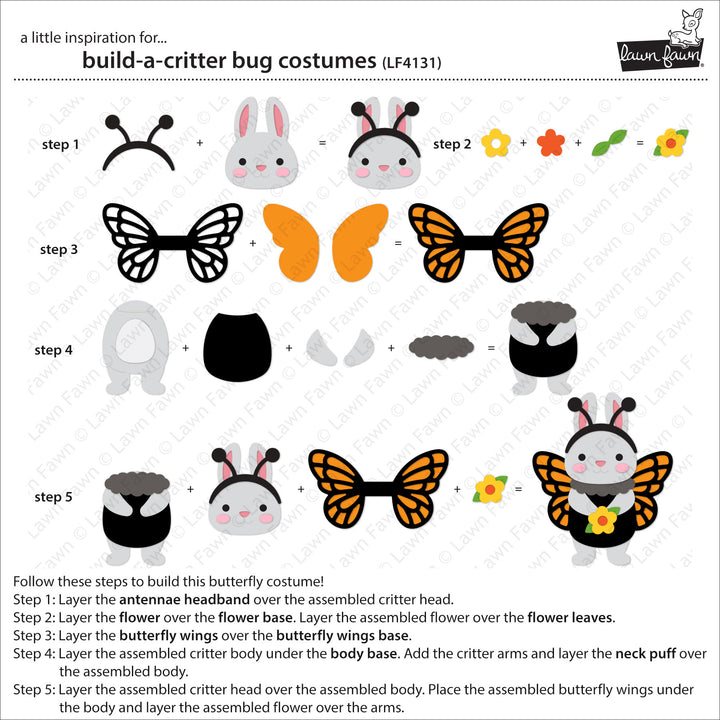 Lawn Fawn - LF4131 - Build-A-Critter Bug Costumes