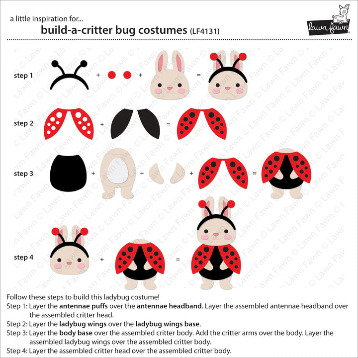 Lawn Fawn - LF4131 - Build-A-Critter Bug Costumes
