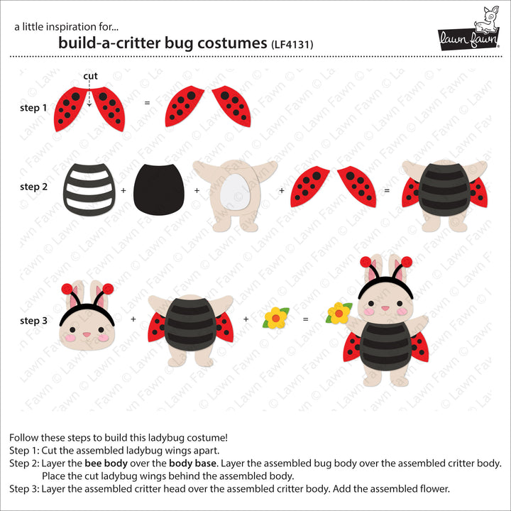 Lawn Fawn - LF4131 - Build-A-Critter Bug Costumes