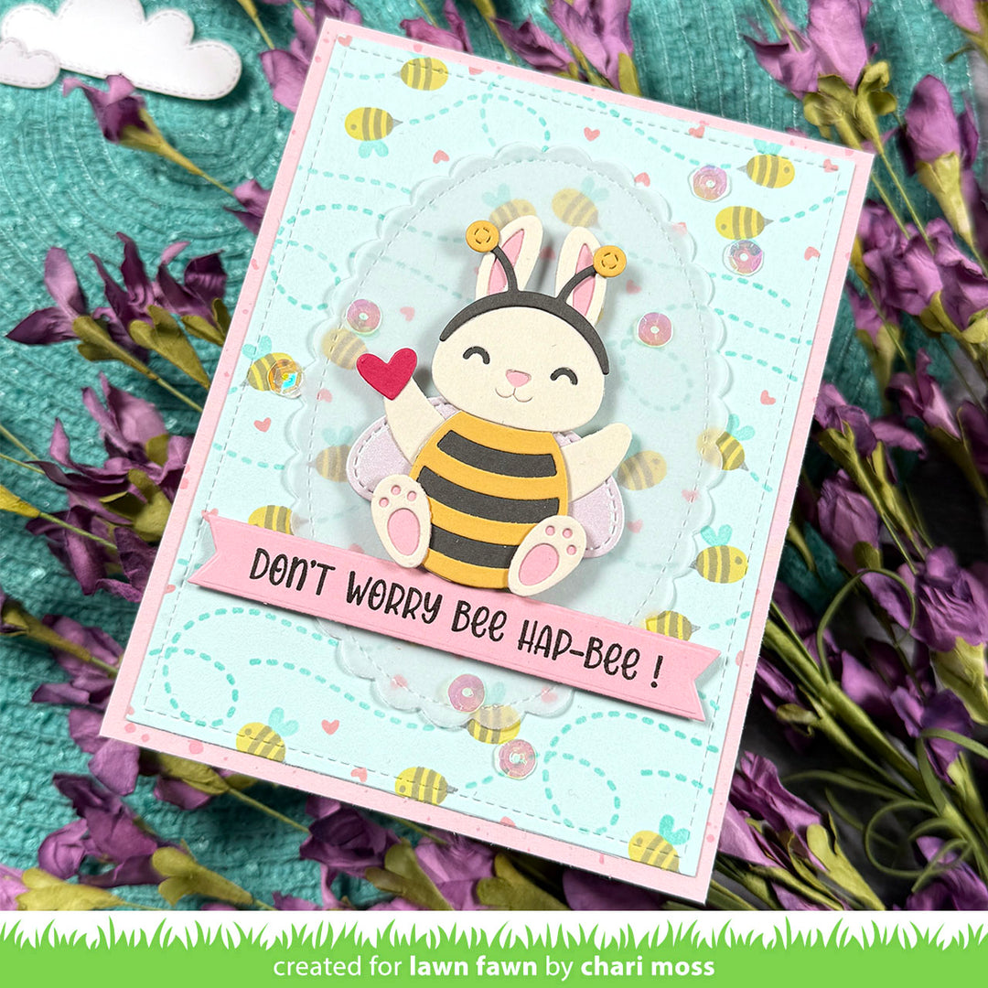 Lawn Fawn - LF4145 - Bee Happy Background Stencils