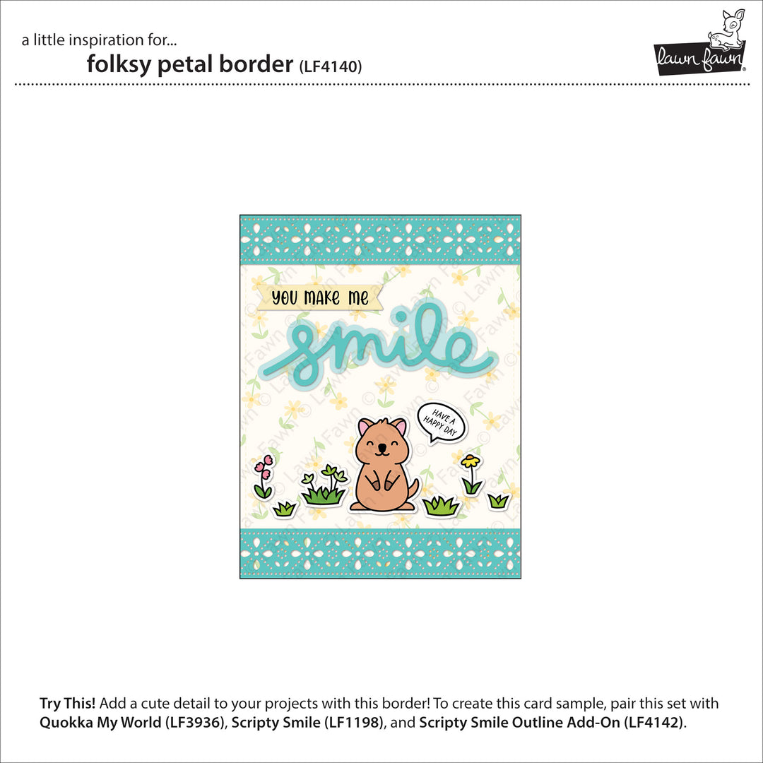 Lawn Fawn - LF4140 - Folksy Petal Border
