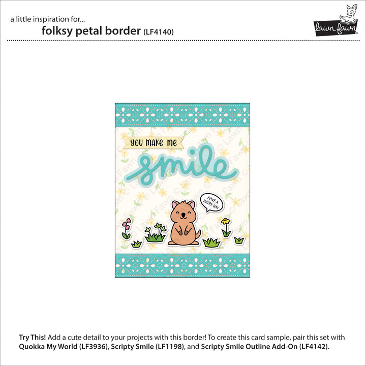 Lawn Fawn - LF4140 - Folksy Petal Border