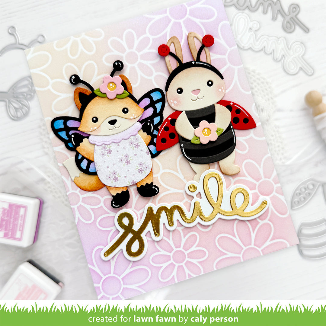 Lawn Fawn Bundle - Scripty Smile Die & Scripty Smile Outline Add-On