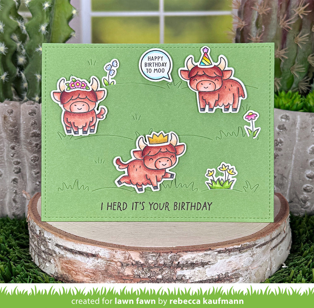 Lawn Fawn - LF4144 - Grassy Pasture Backdrop: Landscape