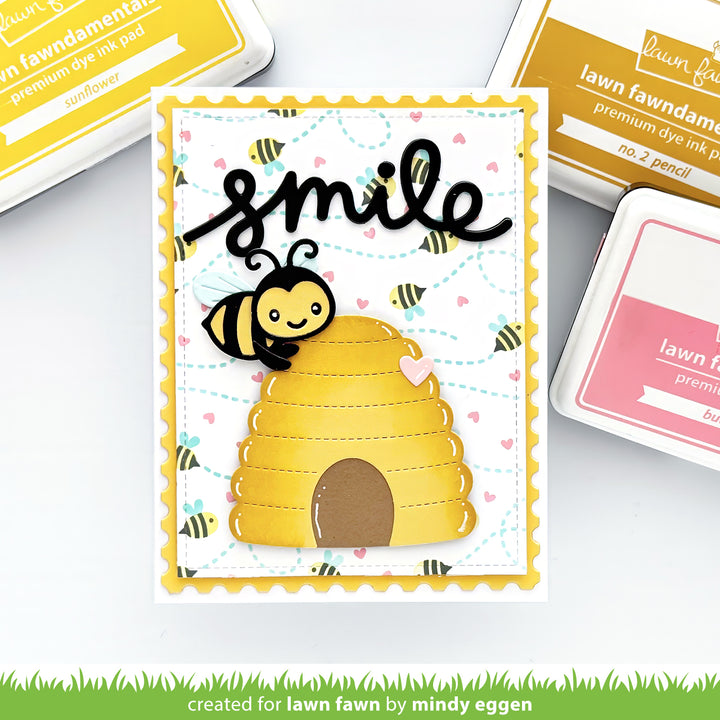 Lawn Fawn Bundle - Scripty Smile Die & Scripty Smile Outline Add-On