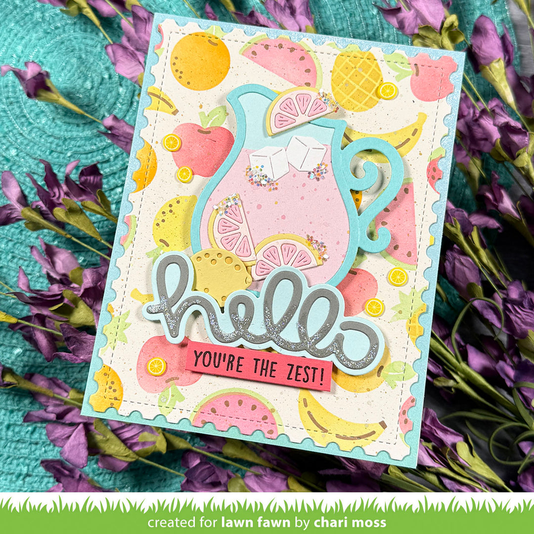 Lawn Fawn - LF4146 - Fruit Salad Background Stencils