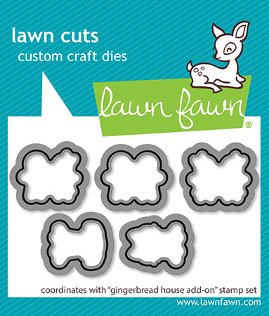 Lawn Fawn Gingerbread House Add-On Lawn Cuts die set in packaging