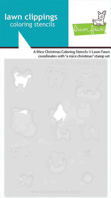 Lawn Fawn A Mice Christmas Colouring Stencils in packaging