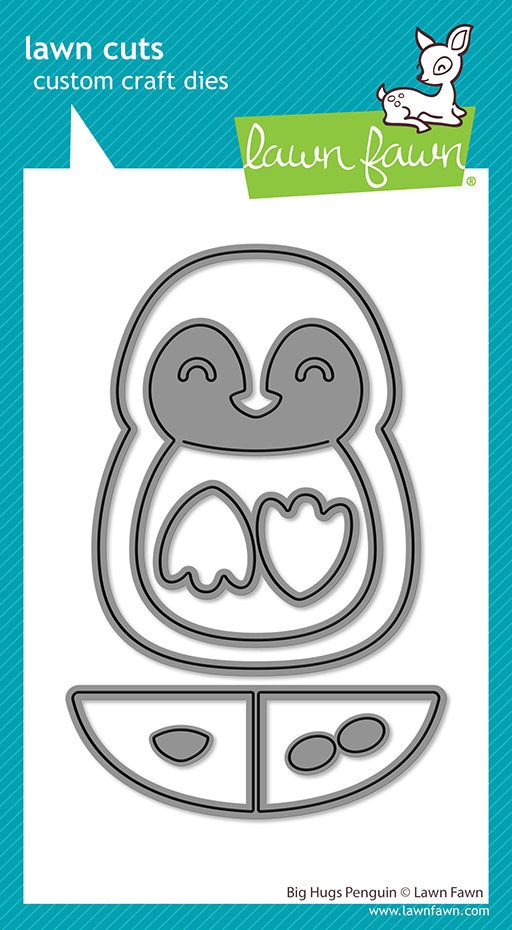 Lawn Fawn Big Hugs Penguin Lawn Cuts die set in packaging