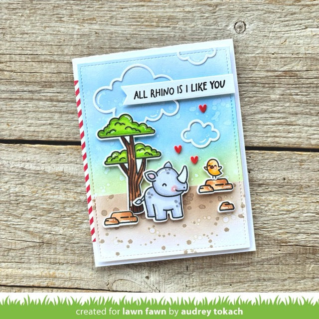 Lawn Fawn - LF3593 - Rhino-Mite! Stamp Set