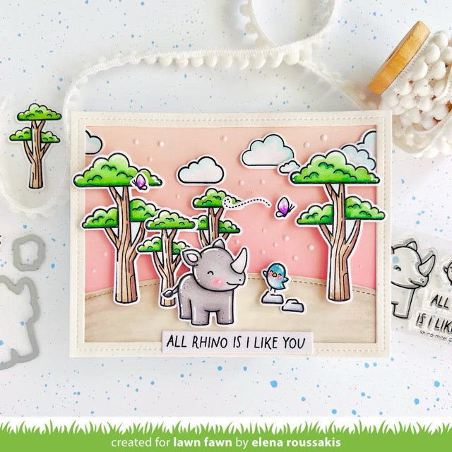 Lawn Fawn - LF3593 - Rhino-Mite! Stamp Set