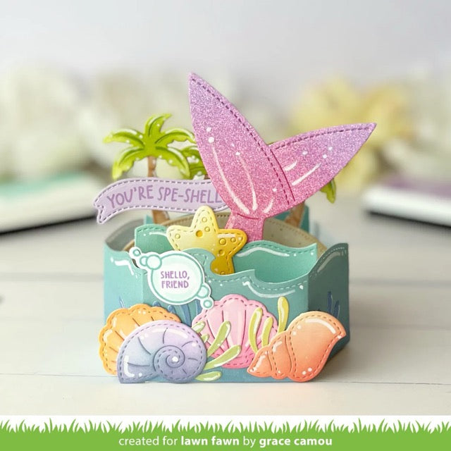 Lawn Fawn - LF3805 - Stitched Seashells