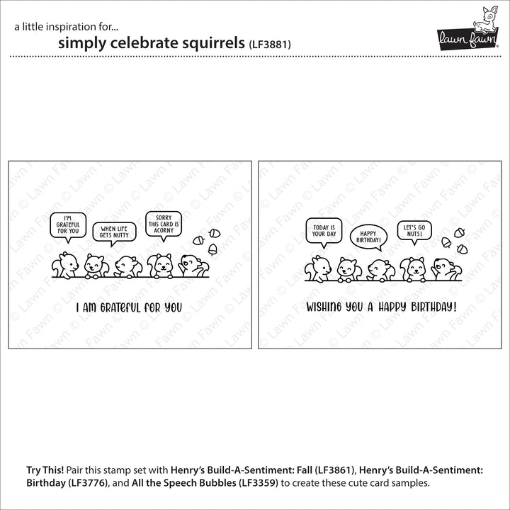 Lawn Fawn - Simply Celebrate Squirrels