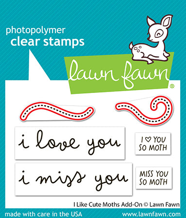 Lawn Fawn - I Like Cute Moths Add-On Lawn Cuts