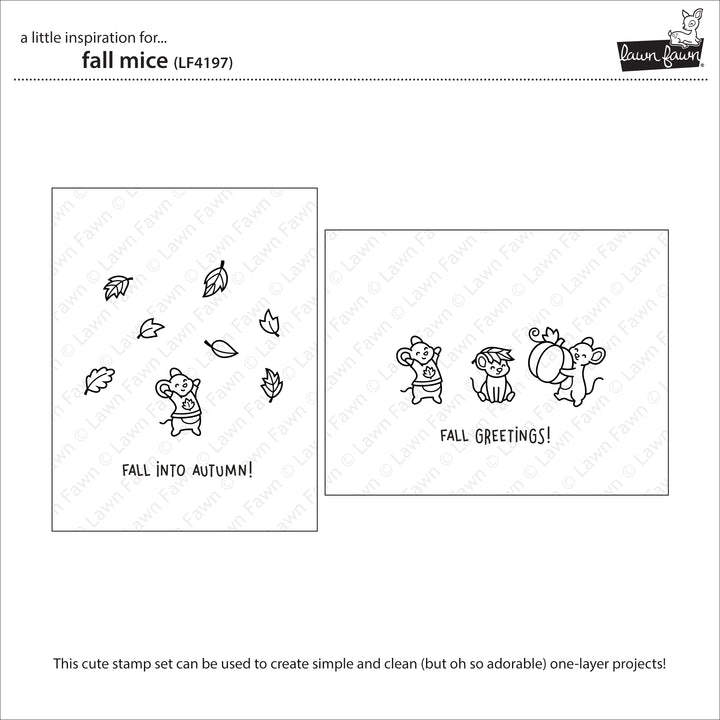 Lawn Fawn - Fall Mice