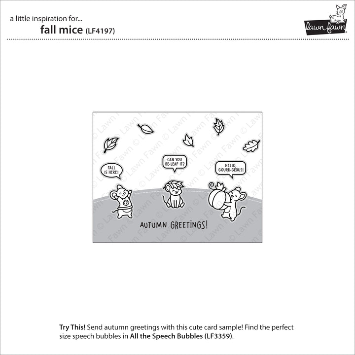 Lawn Fawn - Fall Mice