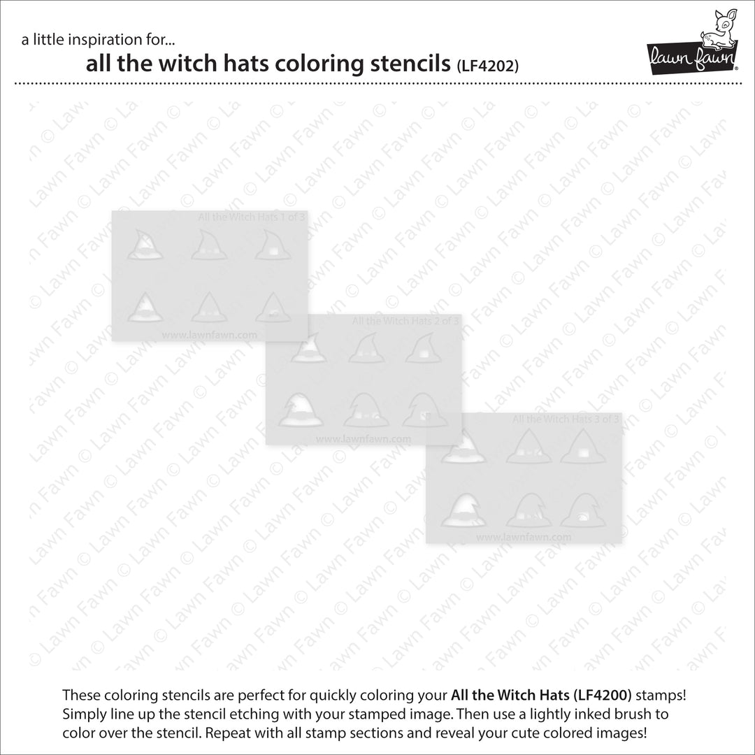 Lawn Fawn - All The Witch Hats colouring Stencils