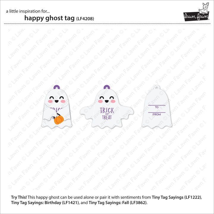 Lawn Fawn - Happy Ghost Tag