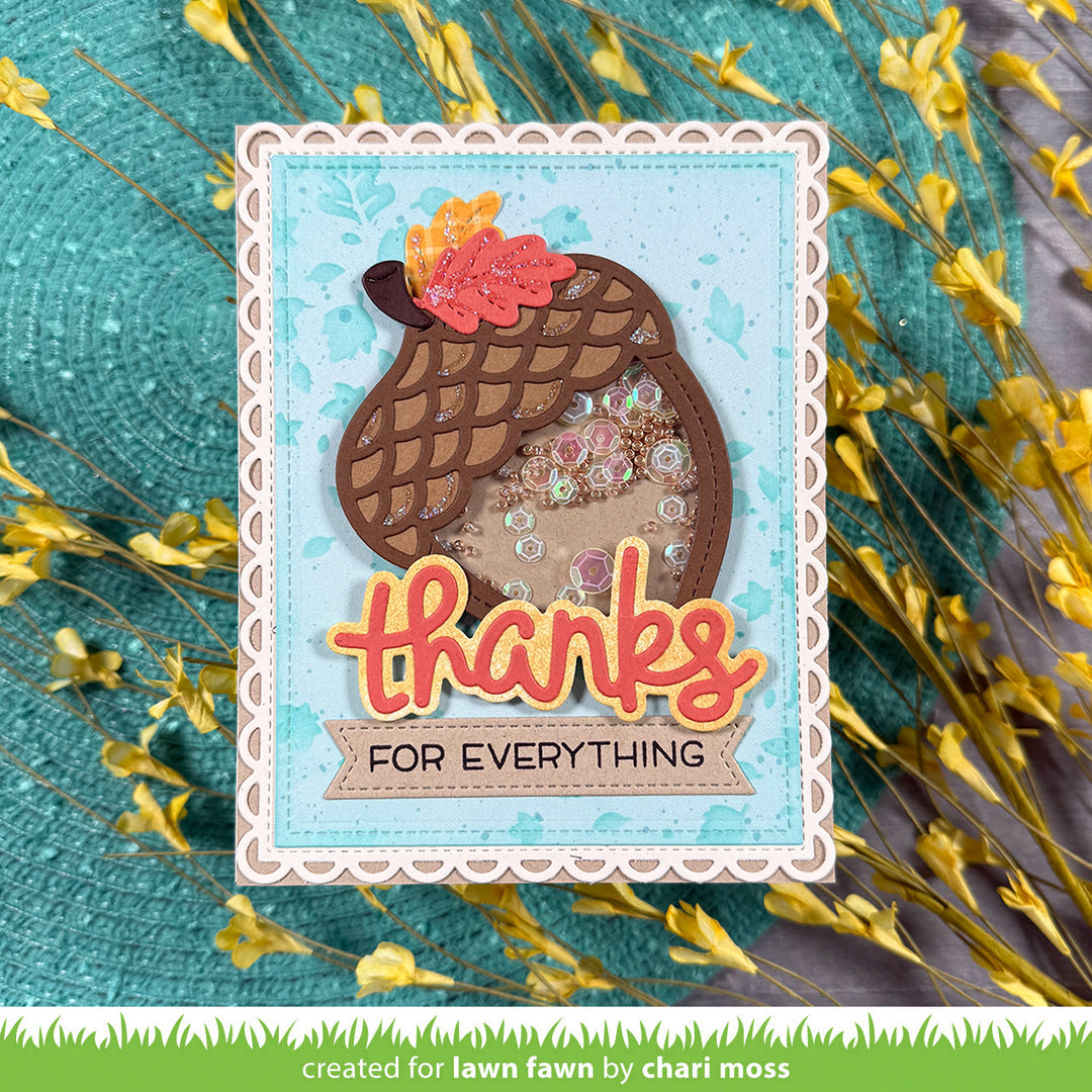 Lawn Fawn - Stitched Acorn Frame